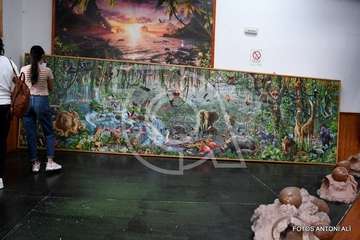 Presentanción en la sede del colectivo vecinal de Jiámar del puzzle más grande del mundo, montado por Tomás Torres/Antonio Alí.